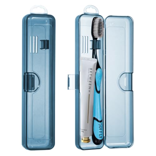 Pyralidsg 2 Piezas Estuche de Viaje, Estuche Cepillo Dientes con Orificios de Ventilación, Estuches Cepillo de Diente, Estuches Cepillos Dientes para Viajes Campismo Escuela Vida Diaria