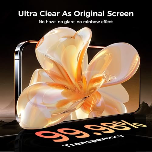 Image of NeverBreak 9H+ Hardness for iPhone Air Screen Protector 12FT Military Grade Protection (Scratch, Shatter, Drop Resistance) Tempered Glass Full Edge Coverage 6.5 inch 2025, 2 Pack with De-Bubble Card