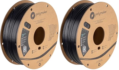 Image of Polymaker ASA Filament 1.75mm Black, 1kg ASA 3D Printing Filament, Heat & Weather Resistant - ASA 3D Printer Filament Perfect for Printing Outdoor Functional Parts (Pack of 2)