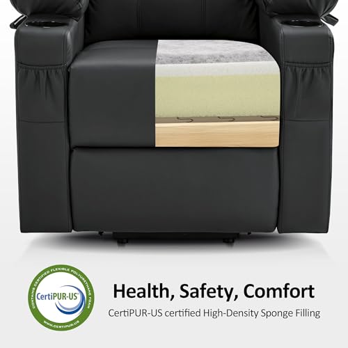 Image of MCombo Small Power Lift Recliner Chair for Elderly, Heat and Massage 7141