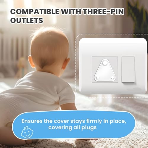 Image of Storite 10-Piece Baby Proof Socket Plug Covers & Switch Board Cover | Kids Safety, Electric Socket Protector, Child-Safe Dummy Plug Guards, Baby Safety Products for Home, White