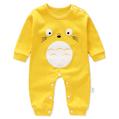 VogueFashion Long Sleeve Baby Romper (Yellow, 7-9 Months)