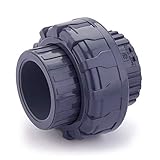 Hydroseal PVC Pipe Fitting, 1.5' Union Jetstream, Schedule 80, Grey, EPDM O-Ring, Socket x Socket, F1970, SCH80 (1 1/2')