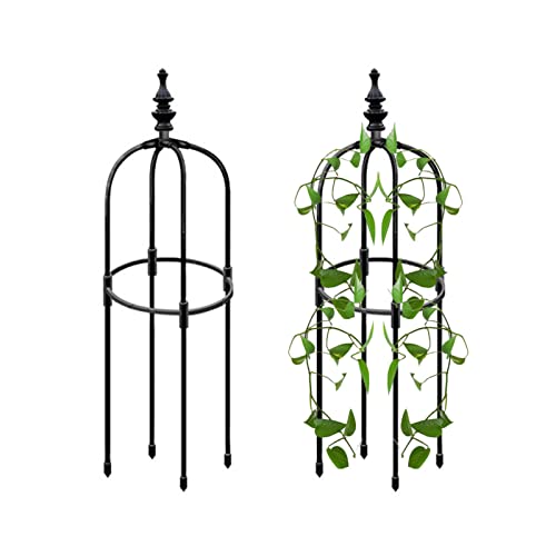 Garden Obelisk Trellis - Metal Climbing Plant Support - Tower Vine Supports 90/120/150cm