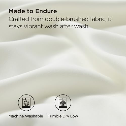 Image of Bedsure Pillow Cases Standard Size Set of 2 - Ivory White Brushed Microfiber Pillowcases, Super Soft and Cozy Pillow Case Covers with Envelope Closure for Kids, Wrinkle, Fade Resistant, 20x26 Inches