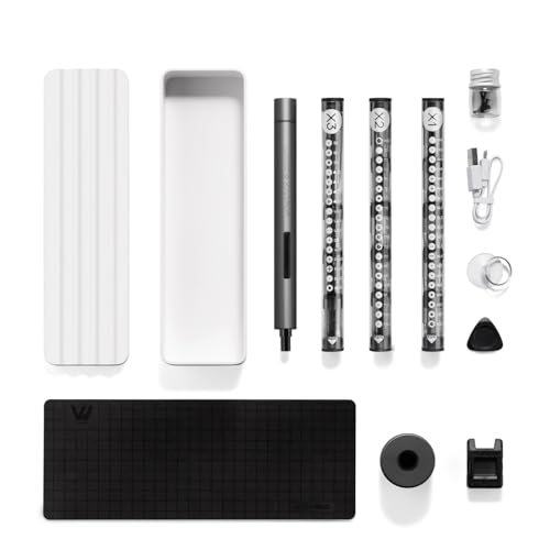 wowstick Lithium Precision Screwdriver wowstick 1F+ With LED Light And Magnetic Mat Electric Screwdriver Rechargeable Repair Tool kits Including 56 Bits Extend Bar For Most Electronics Devices