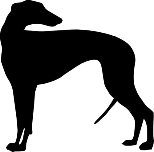Greyhound Dog Vinyl Decal Sticker for Car/Window/Wall (Black Matt)
