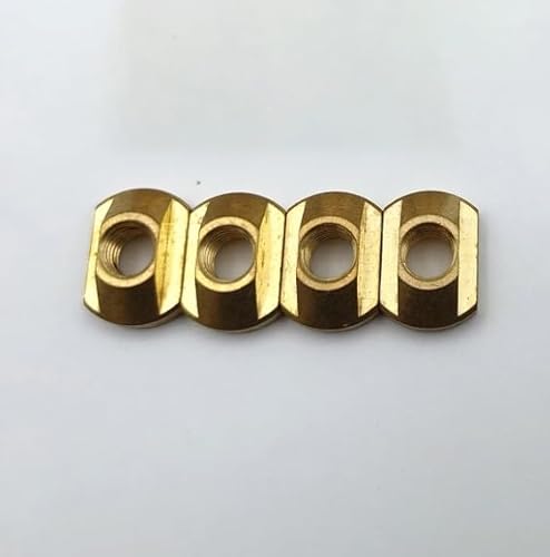 penpenlu 4Pcs M8 / M6 Hydrofoil Mounting Brass T-Nuts for Water Sports Surfing All Hydrofoil Tracks Outdoors Surfing Accessories (Color: 4pcs Golden M8)