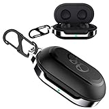 BASYNOL for Galaxy Buds Case, for Galaxy Buds+ Plus Case Support Wireless Charging Cover with Keychain TPU Full Protective Skin 2019 2020 Accessories Compatible Samsung Galaxy Buds (Black)