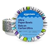 Amazon Basics Ultra Disposable Paper Bowls, 20 Oz...
