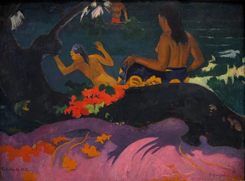 Toile Fatata Te Miti Gauguin 60x90cm pour créer une ambiance exotique dans votre salon