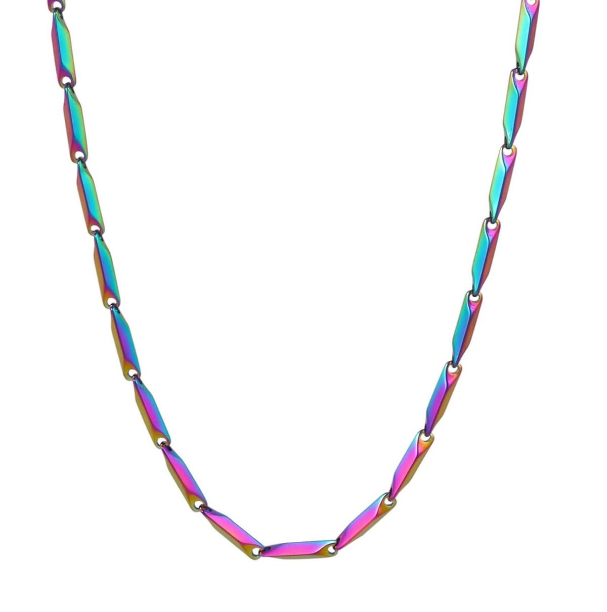 VAMA FASHIONS Classic Stainless Steel Western Charm Rainbow Rice Chain Neck Necklace Chains for Men & Boys (2mm) (B0DDKYDZSQ) Amazon Price History, Amazon Price Tracker