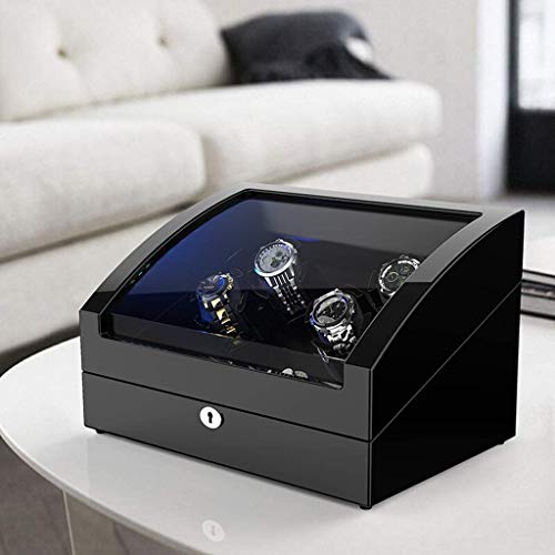 Caja de motor de rotación Mira Winder para vitrina de relojes automáticos negros 4+6 de lujo 4