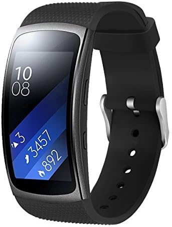 Aresh Compatible Samsung Gear Fit2 Pro Band/Gear Fit2 Band, Replacement Bands Accessories Compatible Samsung Gear Fit2 SM-R360 /Gear Fit2 Pro SM-R365 Smartwatch (5.9"-7.5") (Black)