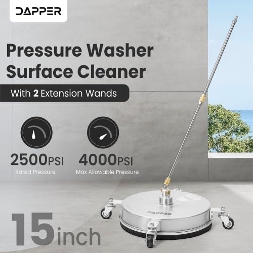 Dapper Supply Surface Cleaner in use with PSI ratings