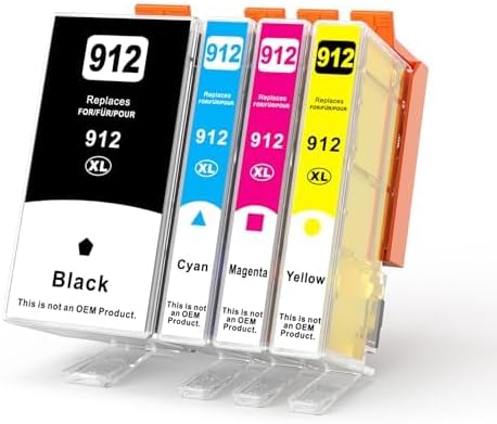 963XL Ink Cartridges Multipack for HP 963 XL Ink Cartridges Compatible with HP Officejet Pro 9010 9012 9013 9014 9015 9016 9018 9019 9020 9022 9025 (4 Pack Black Cyan Magenta Yellow)
