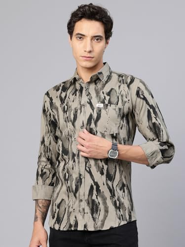 Image of Majestic Man Stylish Abstract Print Casual Shirt - Pure Cotton| Full Sleeve | Trendy & Comfortable