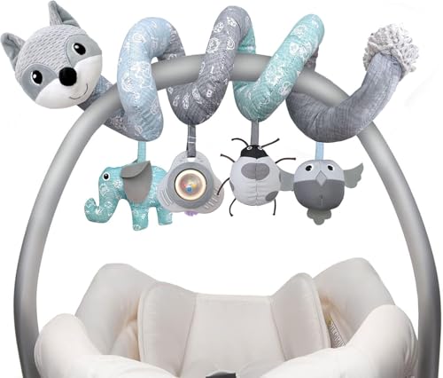 Image of Car Seat Toys for Babies 0-6 Months Boys Girls Newborn Toys Stroller Toy, Carseat Toys Hanging Baby Infant Toy 0-3 Months for Carseat Stroller Crib with Music Rattle, Baby Gift for 0 3 6 9 12 Months