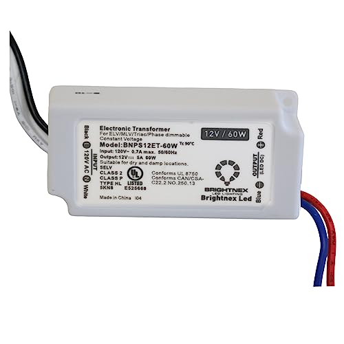 Image of LA LED Lighting 12V 60W Compact Dimmable Transformer - Flicker-Free - UL, cUL, FCC - Class 2, Class P - TRIAC /ELV /MLV - Constant Voltage Power Supply - 100-277V AC