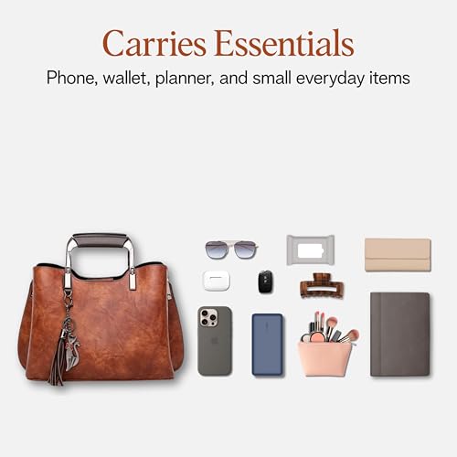 Image of Small Vegan Leather Purses for Women, Faux Leather Handbags for women, Top Handle Handbags, Satchel Purse