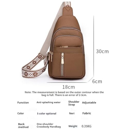 Women's Fashion Casual Solid Color Cross Body Bag, Adjustable Sling Bag, Cross Body Strap Handbags for Hiking Travel 6