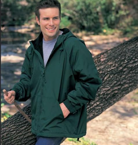 AFC Men's Nylon Hooded Jacket with Fleece Lining Lg to 6x Big and Tall Coat2