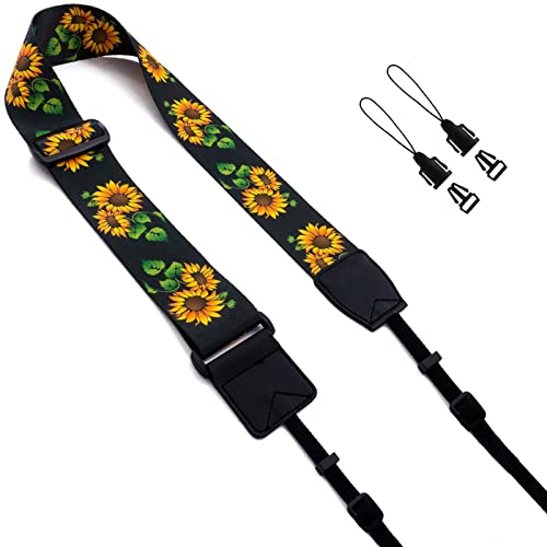 Elvam Adjustable Camera Belt Strap Compatible For Dslr/Slr/Dc/Instant Camera (Sunflower) #TOP3