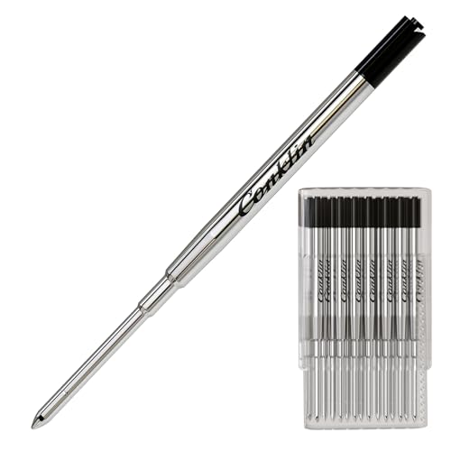 Recharges pour stylo à bille à encre douce Conklin noire lot de 50 pièces anti-bavure longue durée