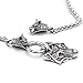 NICEWL Wolf Head Viking Wolf Colgante Collar-Hombre Cadena De Acero Inoxidable Mitología Nórdica Fenrir con Mjolnir Joyería Pagana Escandinava, Boda De Navidad Regalo De San Valentín,60cm