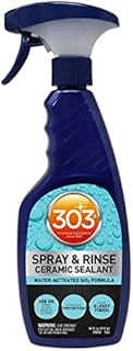 303 Spray & Rinse Ceramic Sealant – Quick Ceramic Coating – Water-Activated SiO2 Formula – 6 Months of Protection – Water Repellent Ceramic Spray – Easy to Use – 16 Oz (30262)