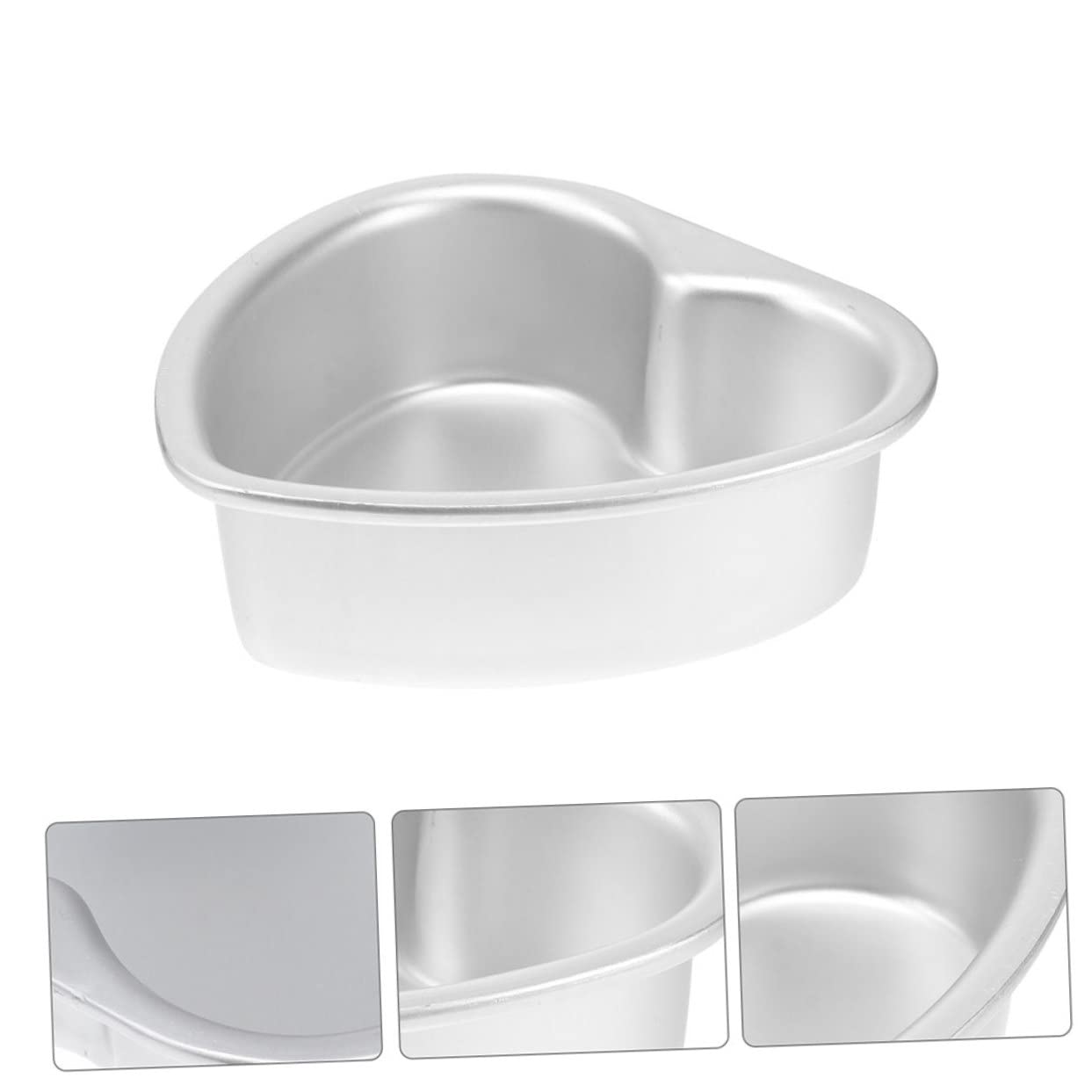 Zerodeko 2 Pièces Moule à Gâteau Réutilisable Cœur en Alliage D'aluminium