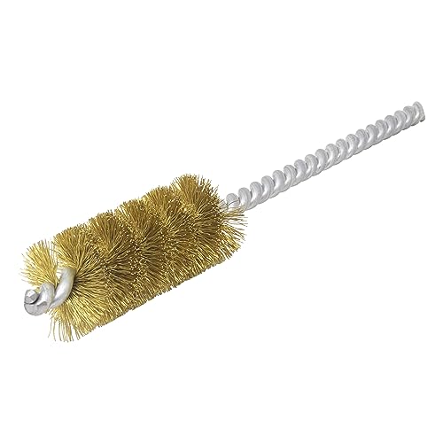 Image of Brush Research 83 Series Tube Brush-Cut For Power, .875 inch Brush Diameter, Brass .008 inch Wire Fill, 2 inch Brush Length, 6 inch Overall Length, Made in USA (Pack of 6)