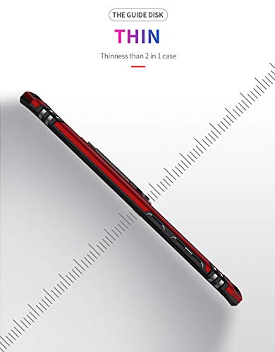 Samsung Galaxy S8 Plus Case With Hd Screen Protectors, Androgate Military-Grade Metal Ring Holder Kickstand 15Ft Drop Tested Shockproof Cover Case For Samsung Galaxy S8+ (2017) Red #TOP6