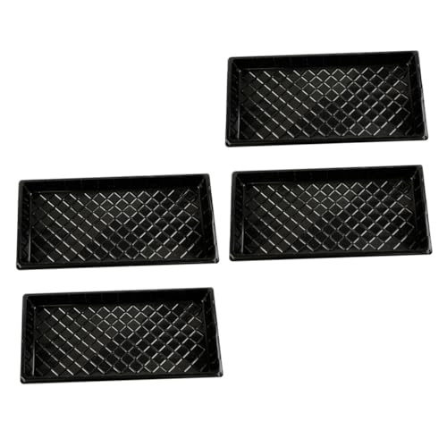VICASKY 4 Pièces Plateaux de Germination Plastique Transparent Bacs Semis Durables pour Jardinage Intérieur et Extérieur Pots de Culture Réutilisables pour Graines et Plantes