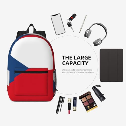 Sac à dos d'école EdWal drapeau République tchèque noir taille unique