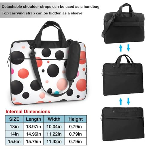 Bolso para portátil KHiry con diseño de lunares unisex miniatura 3