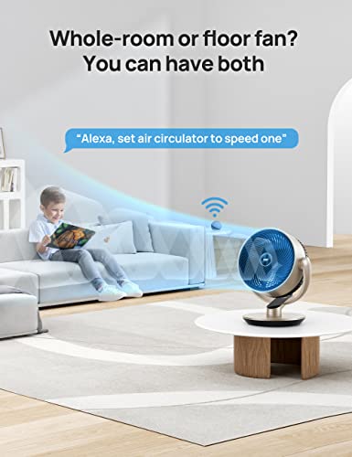 Image of Dreo Smart Fans for Home Bedroom, 16 Inch, Air Circulator Fan with Remote /WiFi /Voice Control, 25dB Quiet DC Room Fan, 120+90 Oscillating Fan, 6 Modes, 9 Speeds, 12H Timer, Works with Alexa /Google