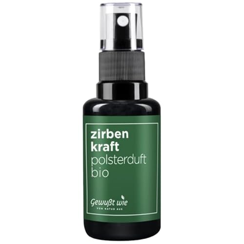 Gewußt Wie "Zirbenkraft" Bio Polsterduft | Wohltuender Duft Nach Zirbe & Wald | Für Frische Auf Kissen, Sofa & Bett | Mit 100% Ätherischen Ölen | In Bio-Qualität | 50 ml