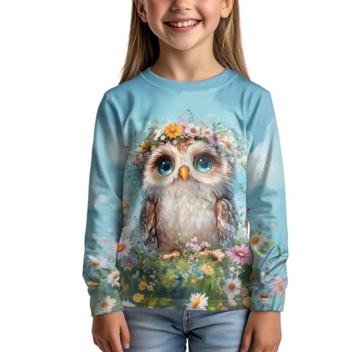 Image of Uourmeti Girls Graphic Tees Long Sleeve T Shirts for Teens Casual Tshirts Junior Sportswear Fall Tops