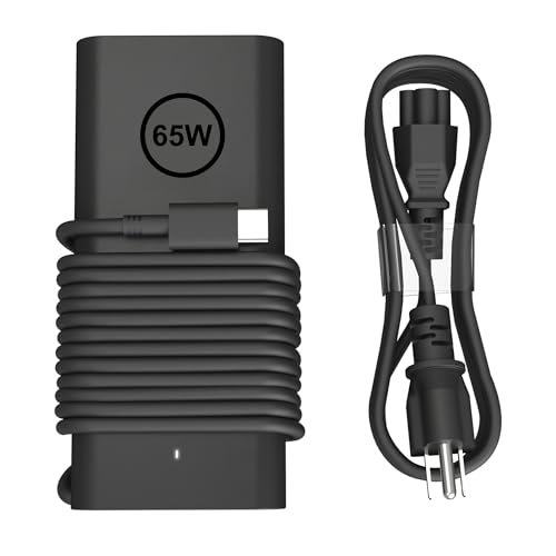 POWJDWZ 65W USB C AC Adapter Laptop Charger Compatible with Dell Latitude 3450 5520 7420 5420 5550 5450 5440 5430 5540 5530 7440 Inspiron 14 16 XPS 13 Chromebook 3100 Computer Power Cord