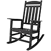 TenKa HDPE Oversized Rocking Chair Outdoor Rocking Chair for Adults All Weather Resistant Porch Rocker for Lawn Garden