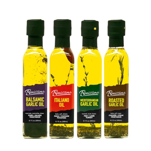 Benissimo Herb Infused Cooking Oil Chef Pack – 4 Artisan