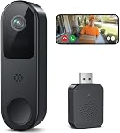 2K Video Doorbell Camera Wireless Outdoor, 2.4GHz WiFi Door Bell Camera with Ring Chime, Smart AI Detection, Night Vision, Cloud Storage, Battery Powered, 2-Way Talk, Works with Alexa