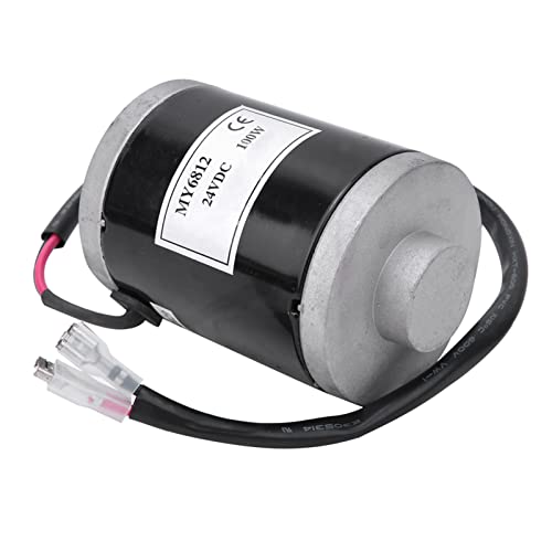 Brushed DC Motor, MY6812 24V 100W High Speed Small Brush Motor Electric Motor with Belt Pulley Electric Scooter E Accessory