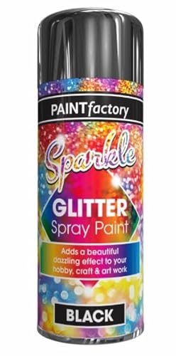 Paint Factory Glitter Spray Paint 200ml (Black)