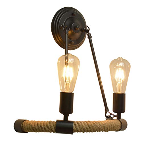 Motieflampen Wandlampen E27 Vintage Retro Wandlamp touw industriële lamp voor hal landhuis slaapkamer woonkamer eettafel - Afbeelding 4
