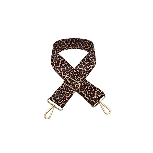 Image of Jen & Co. Adjustable Guitar Strap in Leopard Mustard - Replacement Crossbody Purse Straps, Women's Totes, & Crossbody Bags