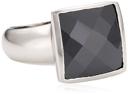 Preisvergleich Produktbild ZEEme Silver Damenring mt schwarzem Zirkonia besetzt Gr. 56 342270022-056