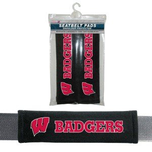 Fremont Die Wisconsin Badgers Velour Seat Belt Pads