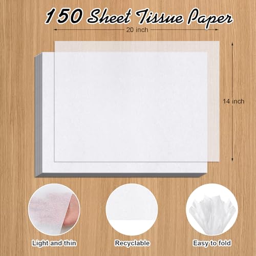 Phinus 16BZ0001 150 Sheets White Tissue Paper thumb #1